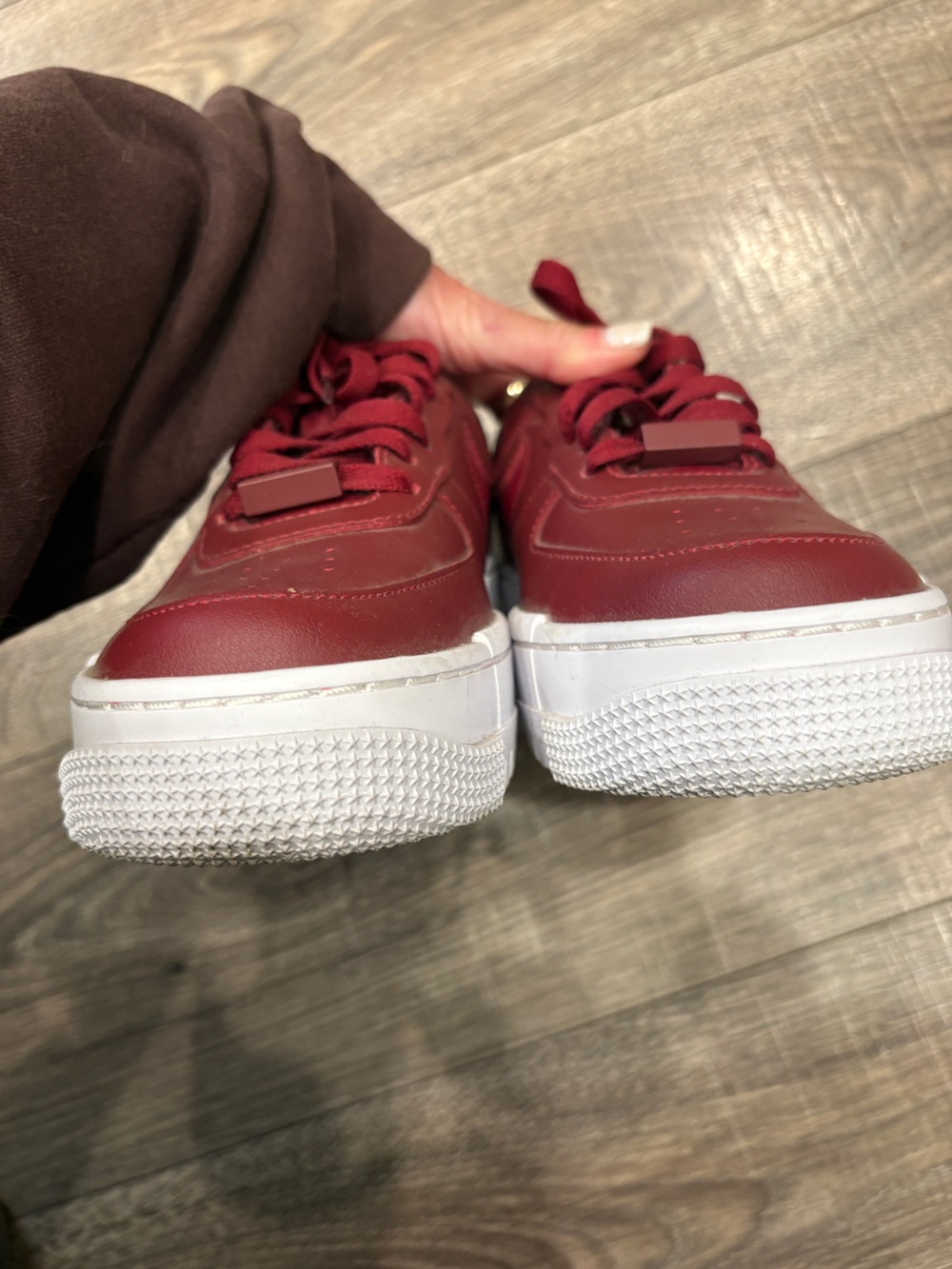 Nike Women's Air Force One Pixel team red and white size 8 like new - Picture 7 of 16